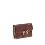 PINKO Bordeaux Calf Leather Crossbody Bag