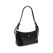 Vivienne Westwood Black Calf Leather Shoulder Bag