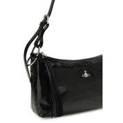 Vivienne Westwood Black Calf Leather Shoulder Bag