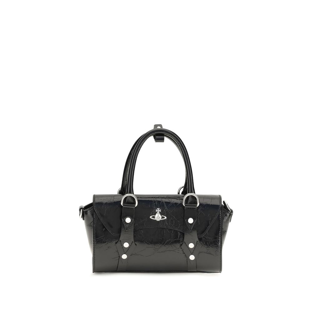 Vivienne Westwood Black Calf Leather Shoulder Bag