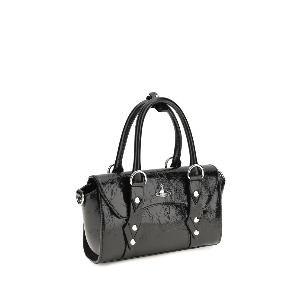Vivienne Westwood Black Calf Leather Shoulder Bag