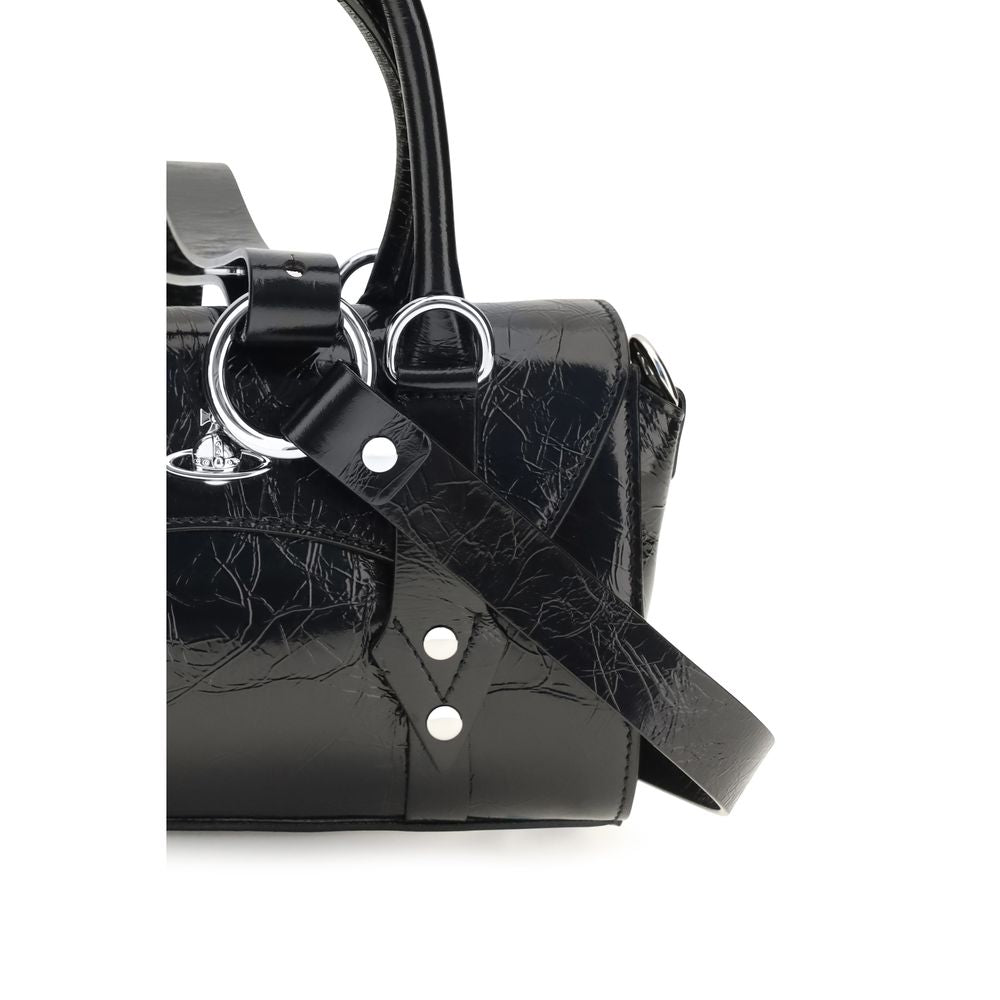 Vivienne Westwood Black Calf Leather Shoulder Bag