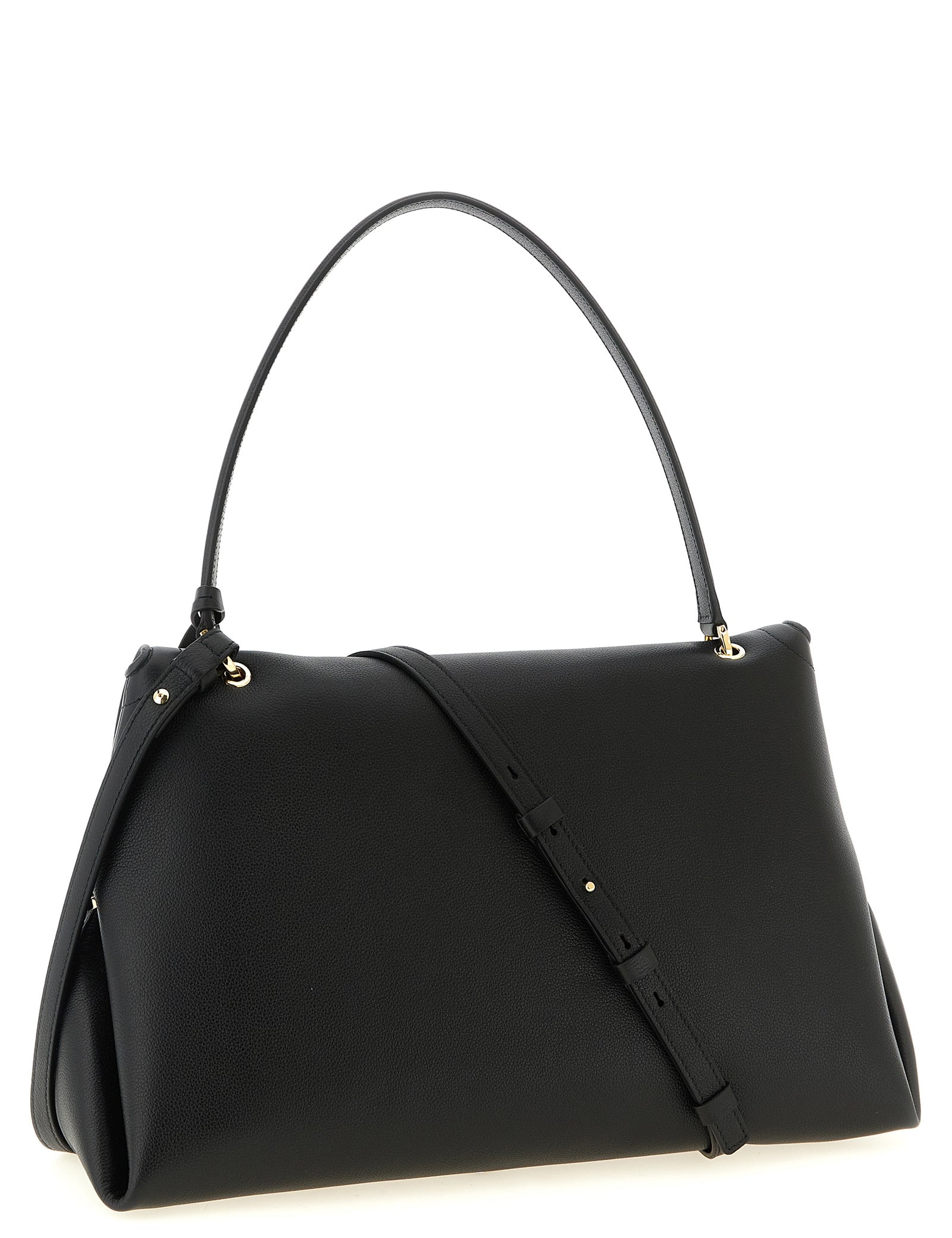 Ferragamo Black Calfskin Shoulder Bag