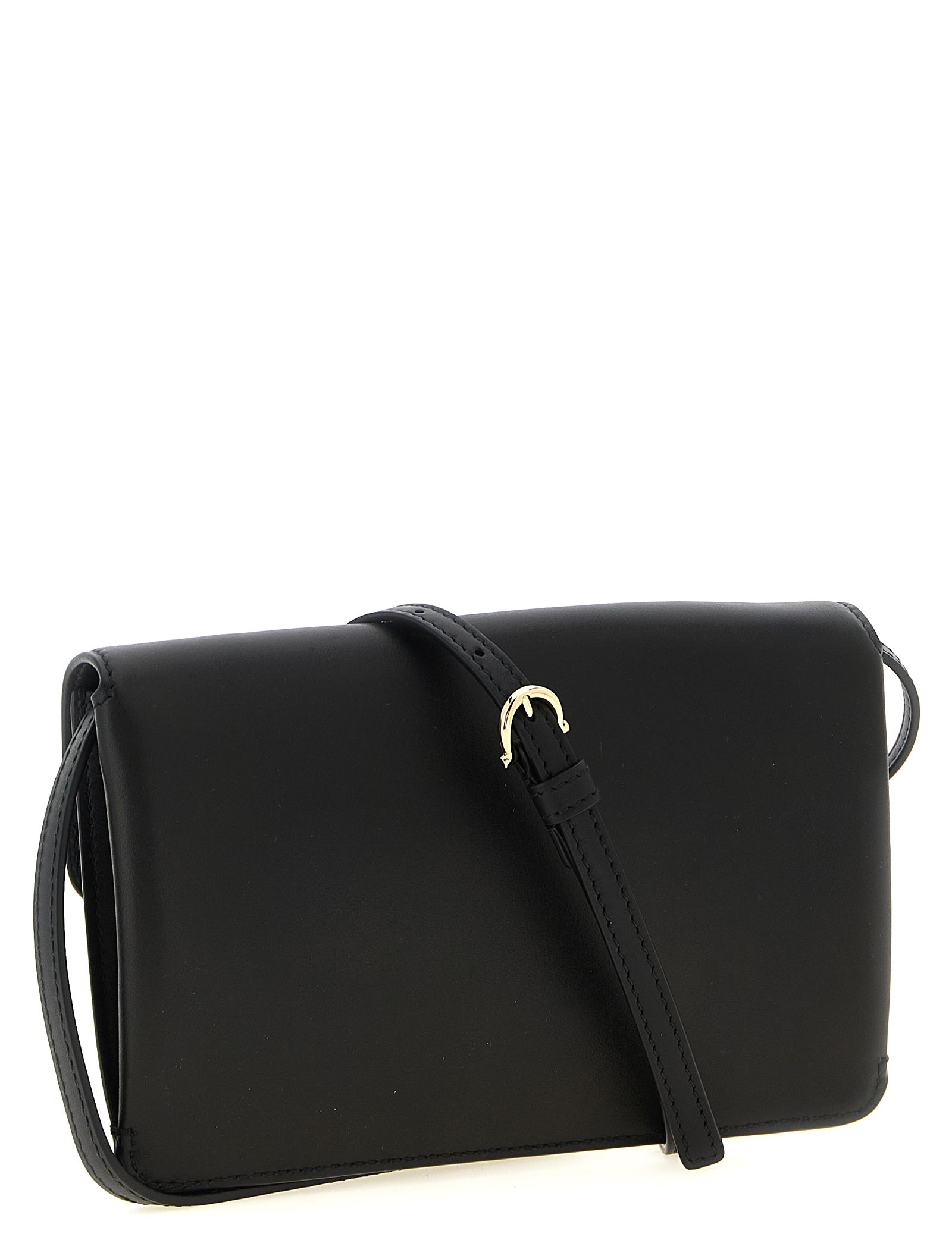 Ferragamo Black Calfskin Clutch Bag