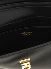 Ferragamo Black Calfskin Clutch Bag
