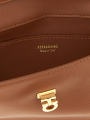 Ferragamo Brown Calfskin Clutch Bag