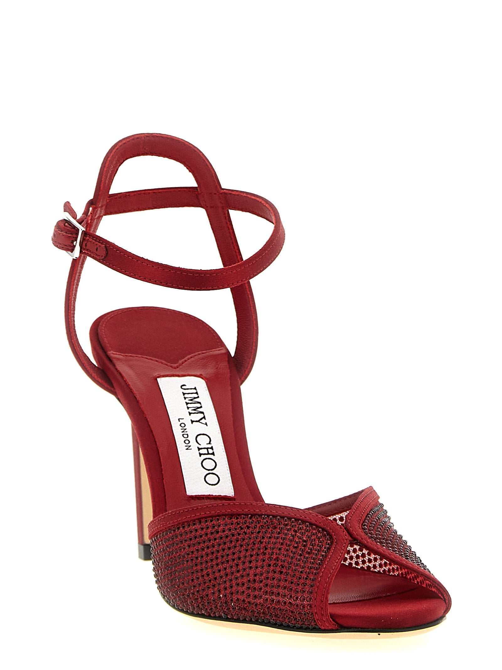 Jimmy Choo Red Lamb Leather Sandals