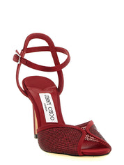Jimmy Choo Red Lamb Leather Sandals