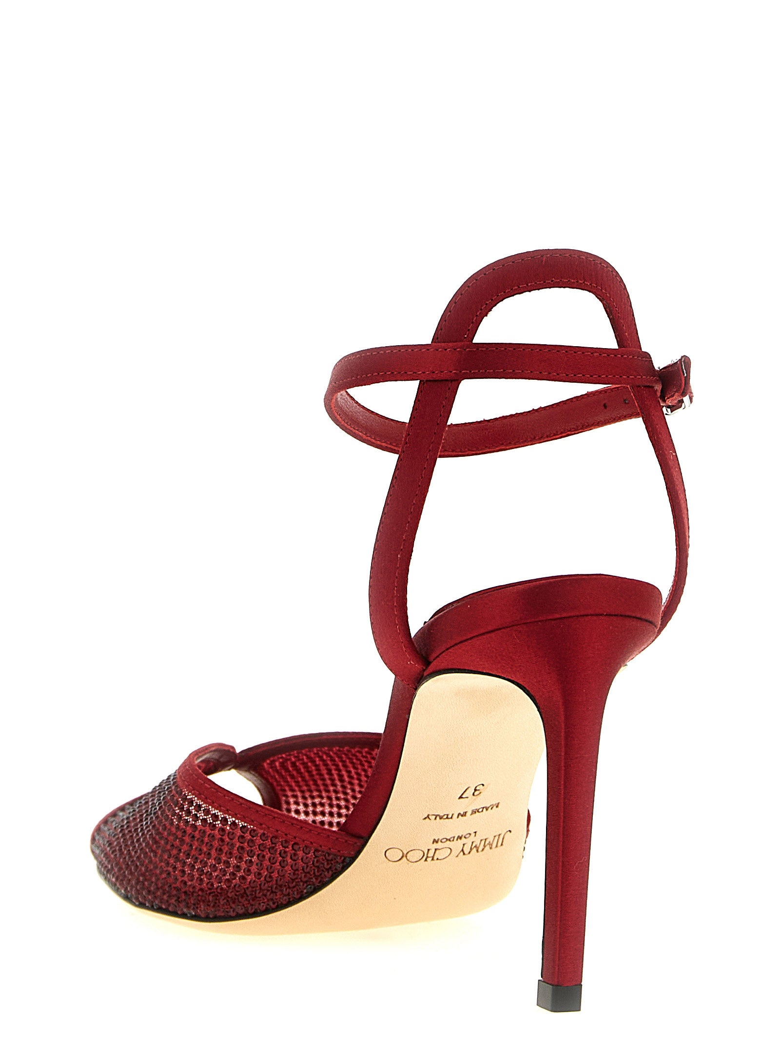 Jimmy Choo Red Lamb Leather Sandals