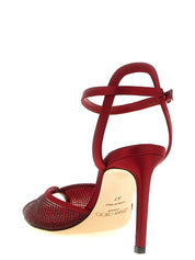 Jimmy Choo Red Lamb Leather Sandals