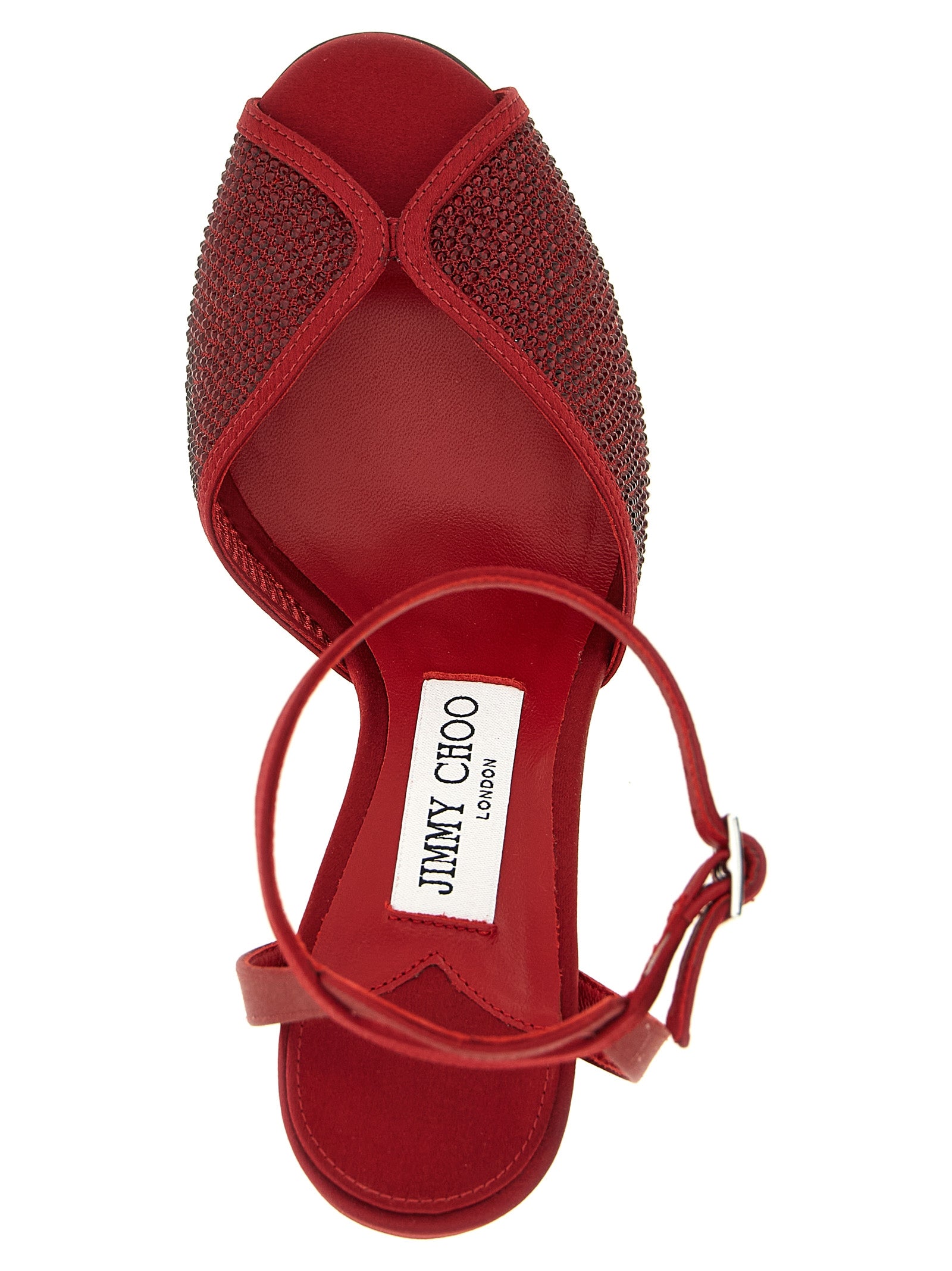 Jimmy Choo Red Lamb Leather Sandals