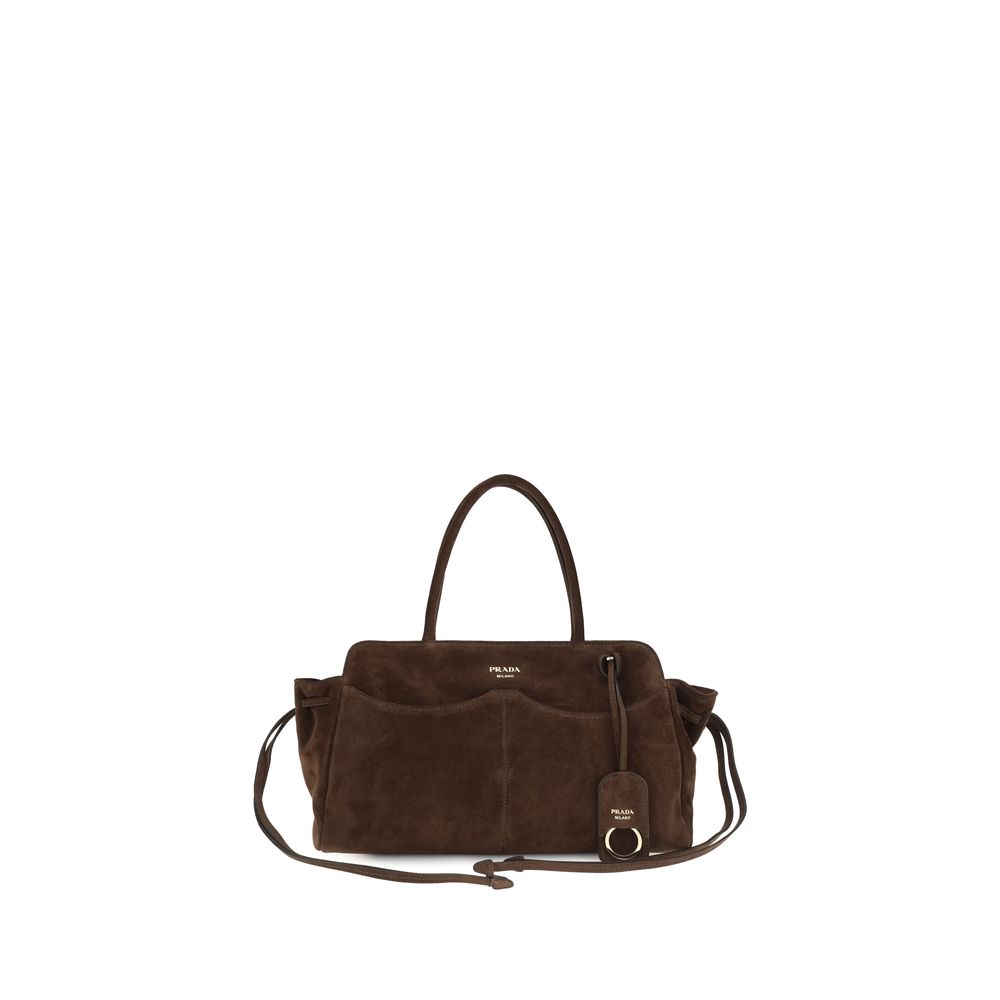Prada Brown Suede Shoulder Bag