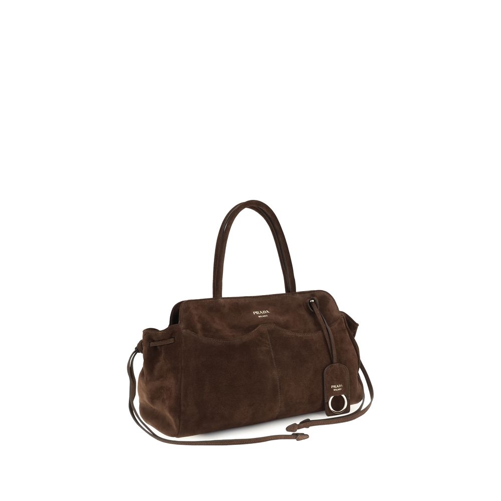 Prada Brown Suede Shoulder Bag