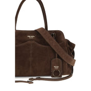 Prada Brown Suede Shoulder Bag