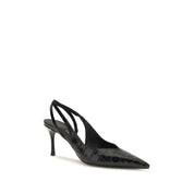 Ferragamo Black Calf Leather Pumps