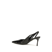 Ferragamo Black Calf Leather Pumps