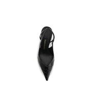 Ferragamo Black Calf Leather Pumps