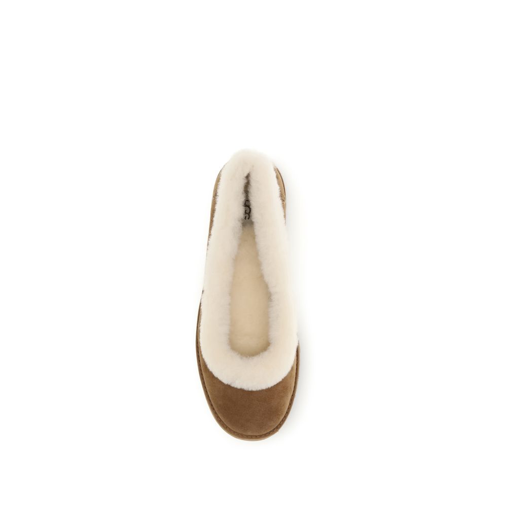 UGG Beige Suede Ballet Flats