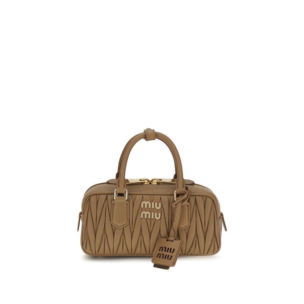 Miu Miu Beige Calf Leather Shoulder Bag