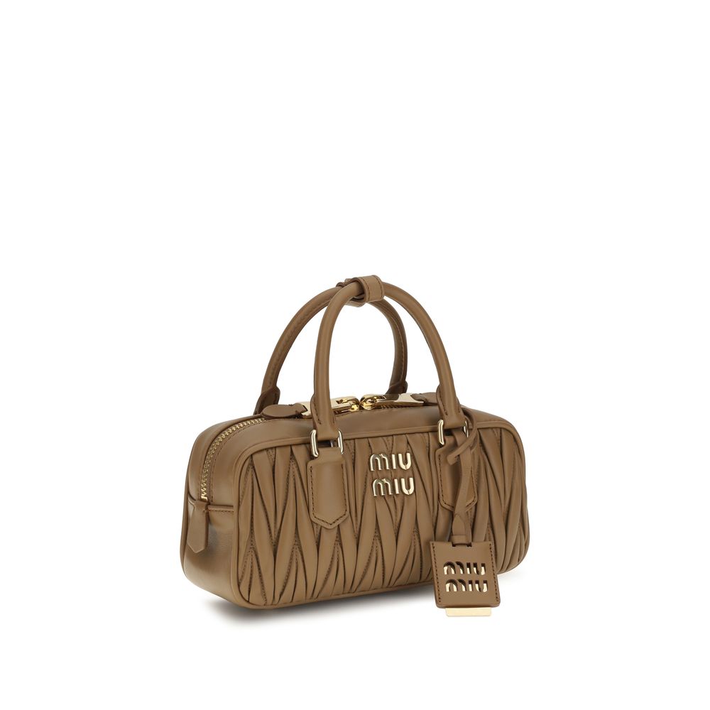 Miu Miu Beige Calf Leather Shoulder Bag