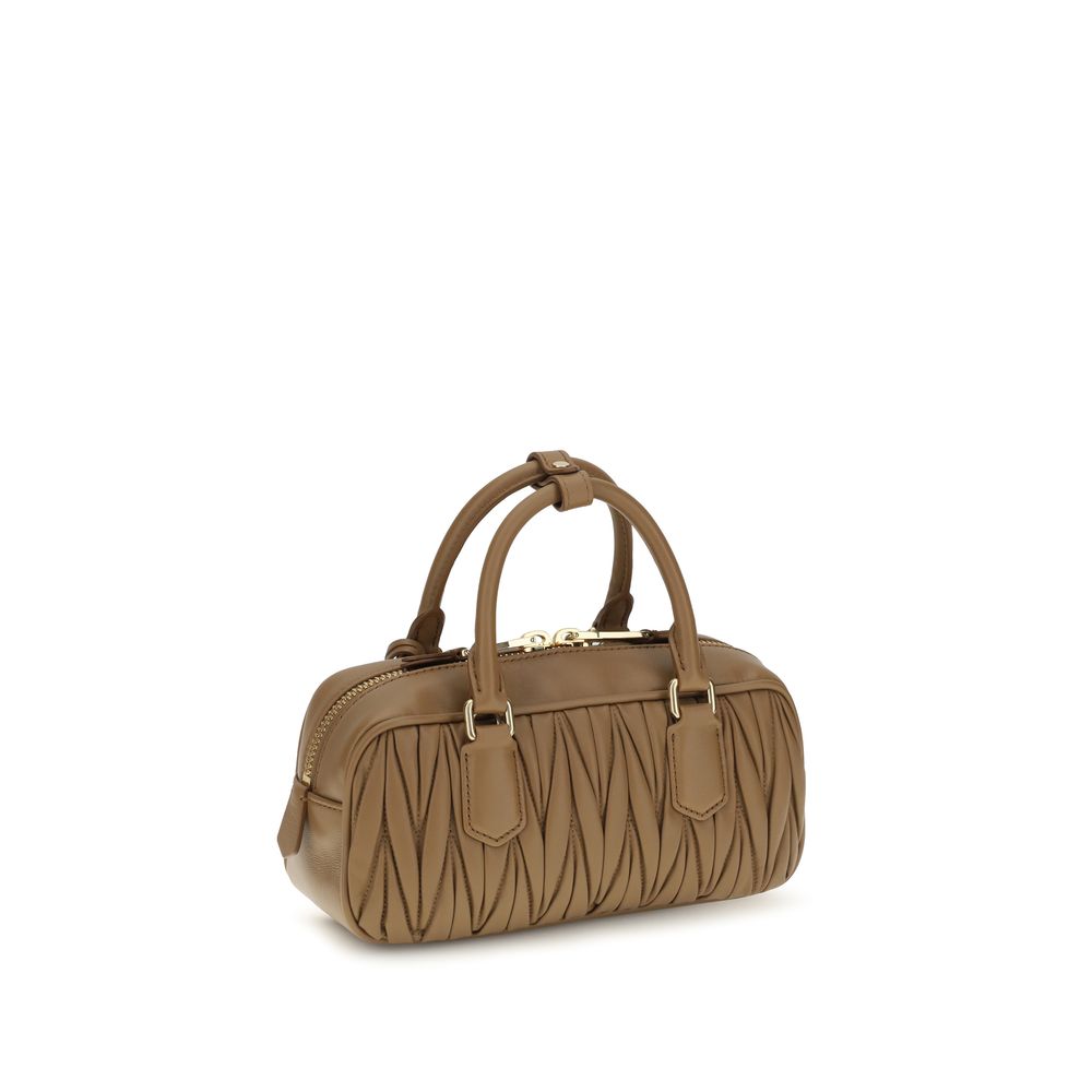Miu Miu Beige Calf Leather Shoulder Bag