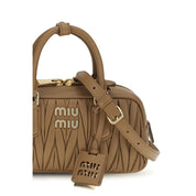 Miu Miu Beige Calf Leather Shoulder Bag