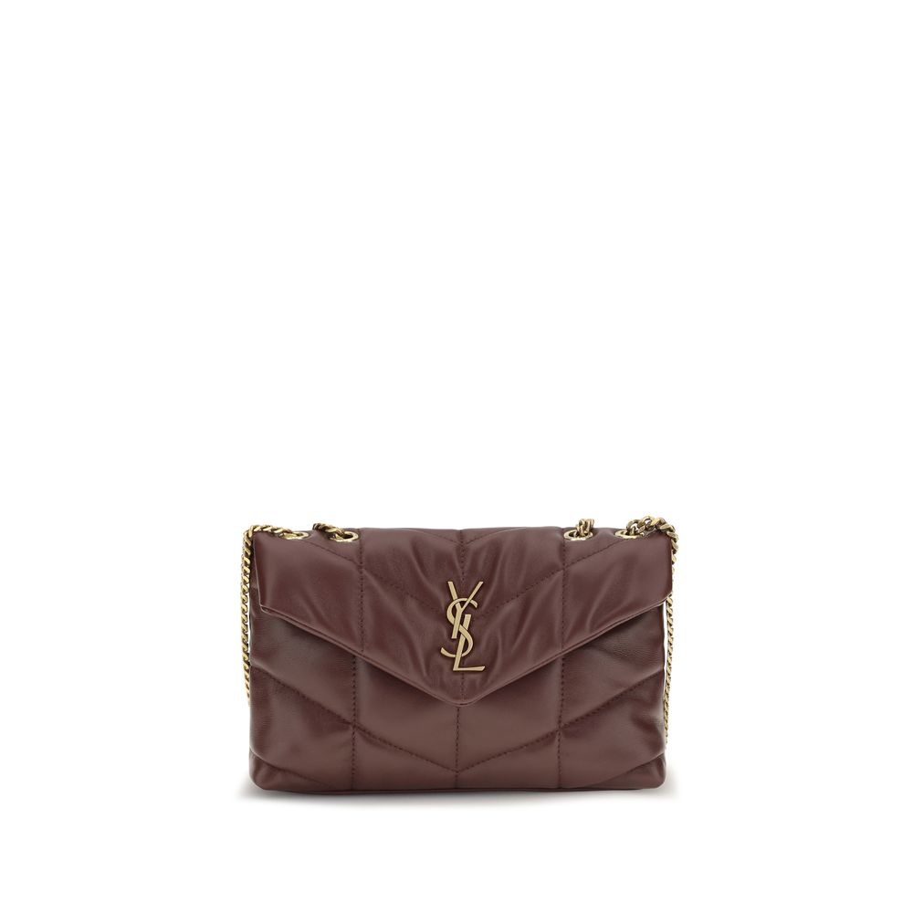 Saint Laurent Bordeaux Lambskin Shoulder Bag