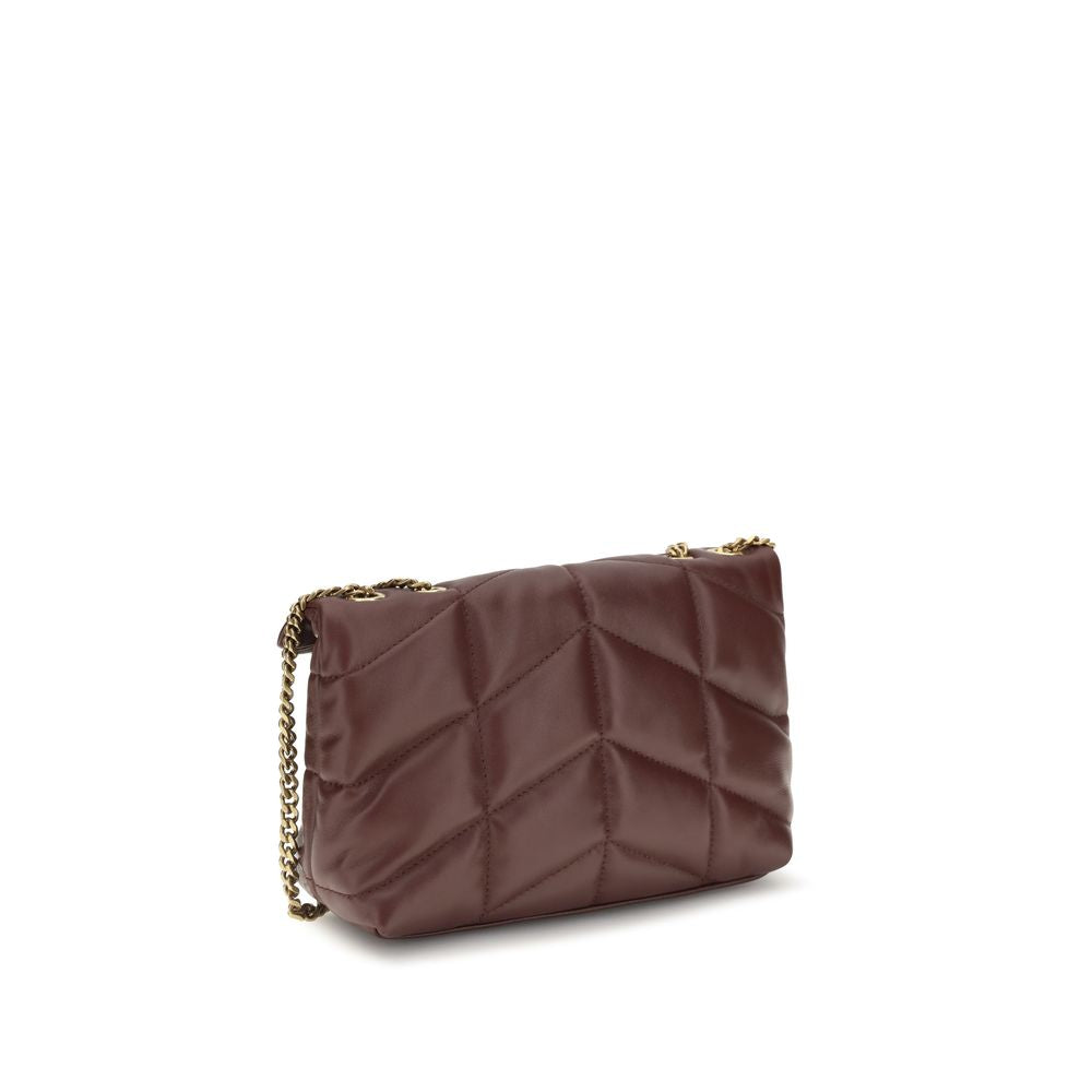 Saint Laurent Bordeaux Lambskin Shoulder Bag