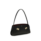 Ferragamo Black Calf Leather Shoulder Bag