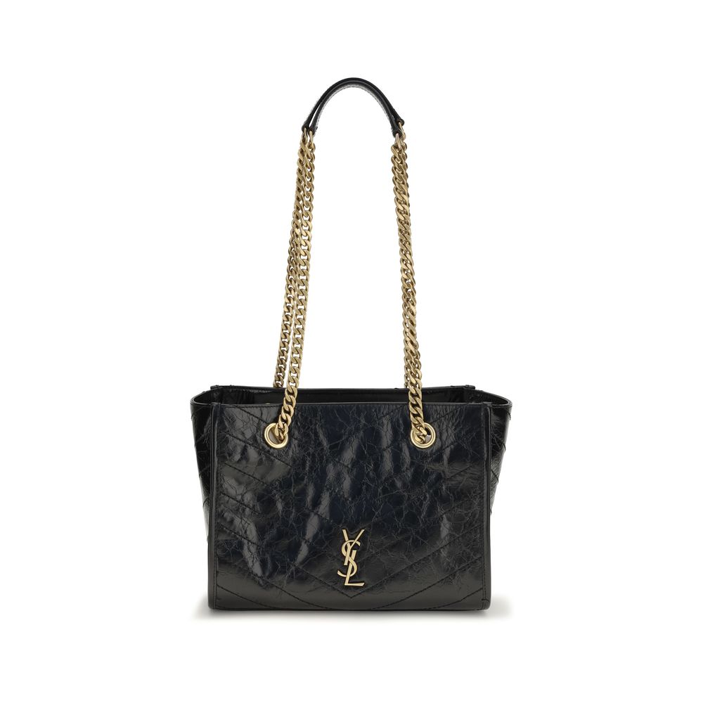 Saint Laurent Black Calf Leather Shoulder Bag