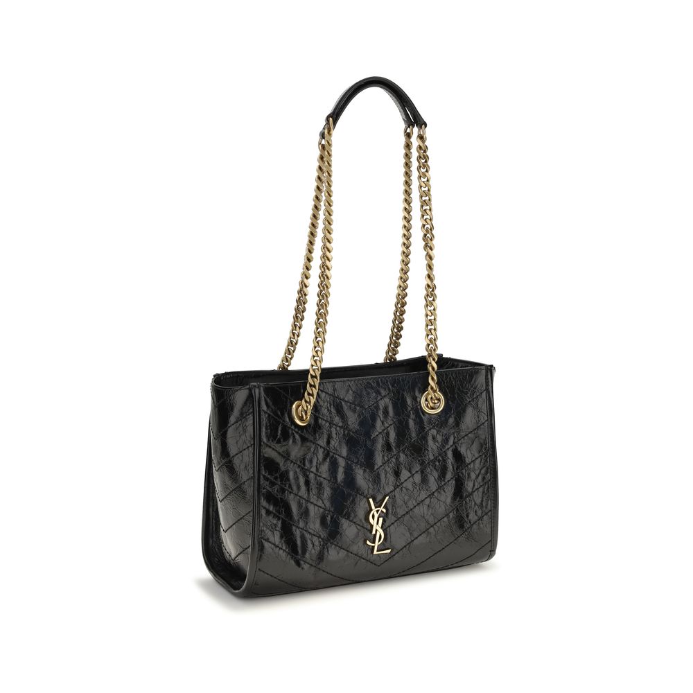 Saint Laurent Black Calf Leather Shoulder Bag
