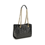 Saint Laurent Black Calf Leather Shoulder Bag