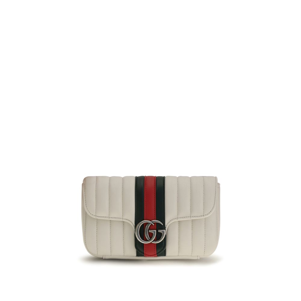 Gucci White Nappa Leather Shoulder Bag