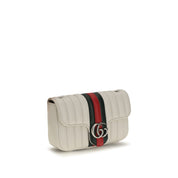 Gucci White Nappa Leather Shoulder Bag
