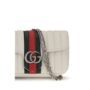 Gucci White Nappa Leather Shoulder Bag