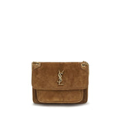 Saint Laurent Brown Suede Shoulder Bag