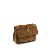 Saint Laurent Brown Suede Shoulder Bag
