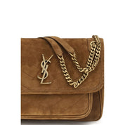 Saint Laurent Brown Suede Shoulder Bag