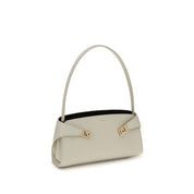 Ferragamo Beige Calf Leather Shoulder Bag
