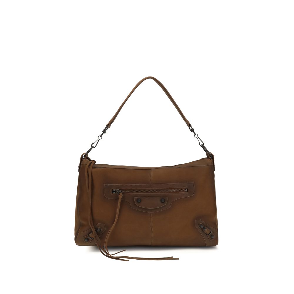 Balenciaga Brown Lambskin Shoulder Bag