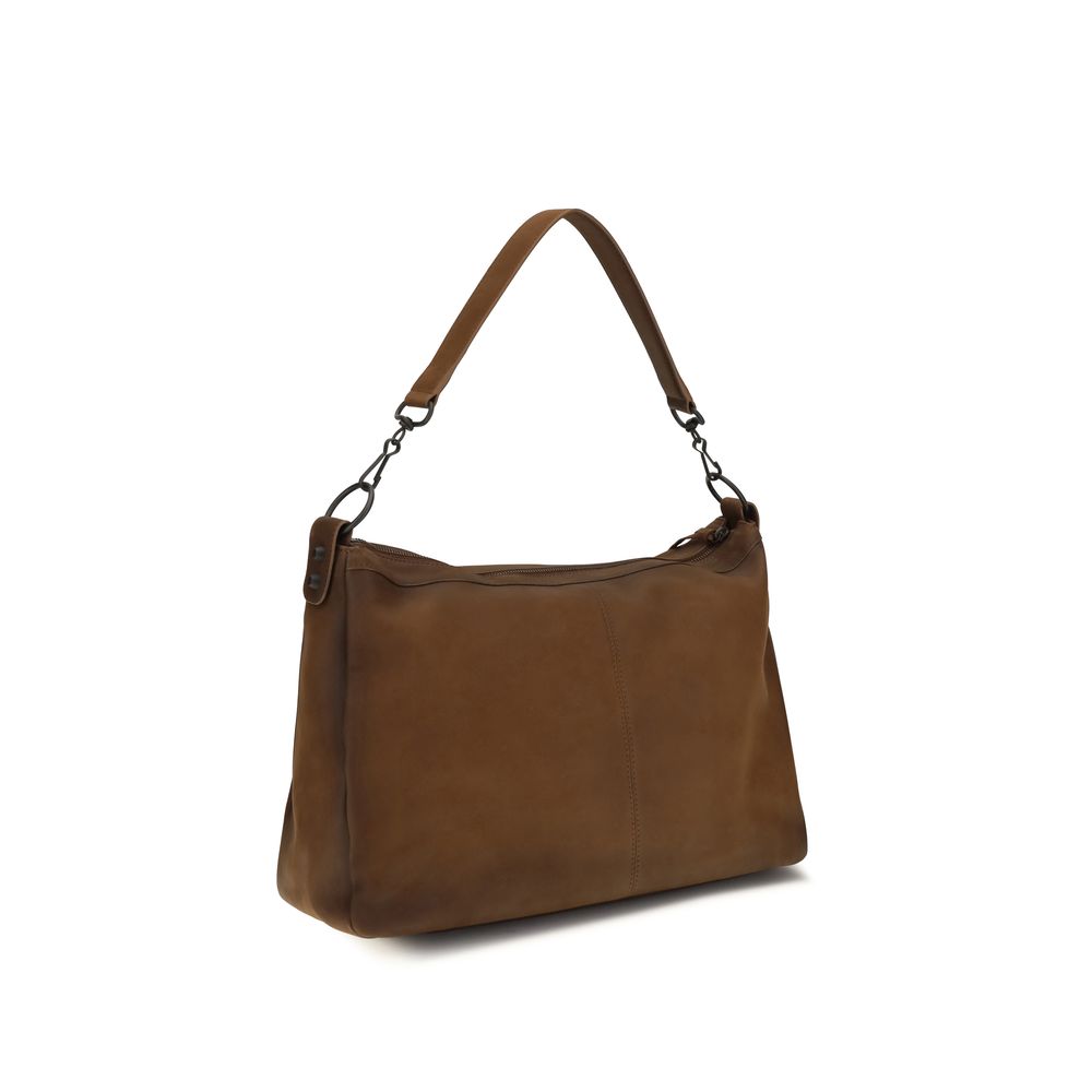 Balenciaga Brown Lambskin Shoulder Bag