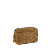 Saint Laurent Brown Suede Shoulder Bags