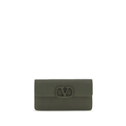 Valentino Garavani Bicolor Calf Leather Chain Wallet