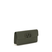 Valentino Garavani Bicolor Calf Leather Chain Wallet