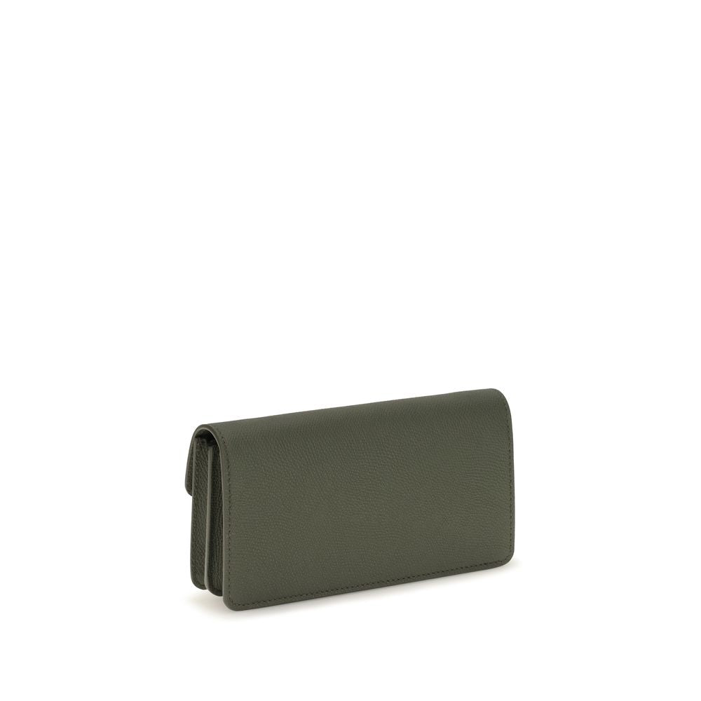 Valentino Garavani Bicolor Calf Leather Chain Wallet