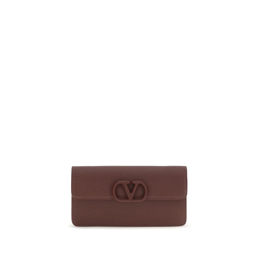 Valentino Garavani Brown Calf Leather Wallet