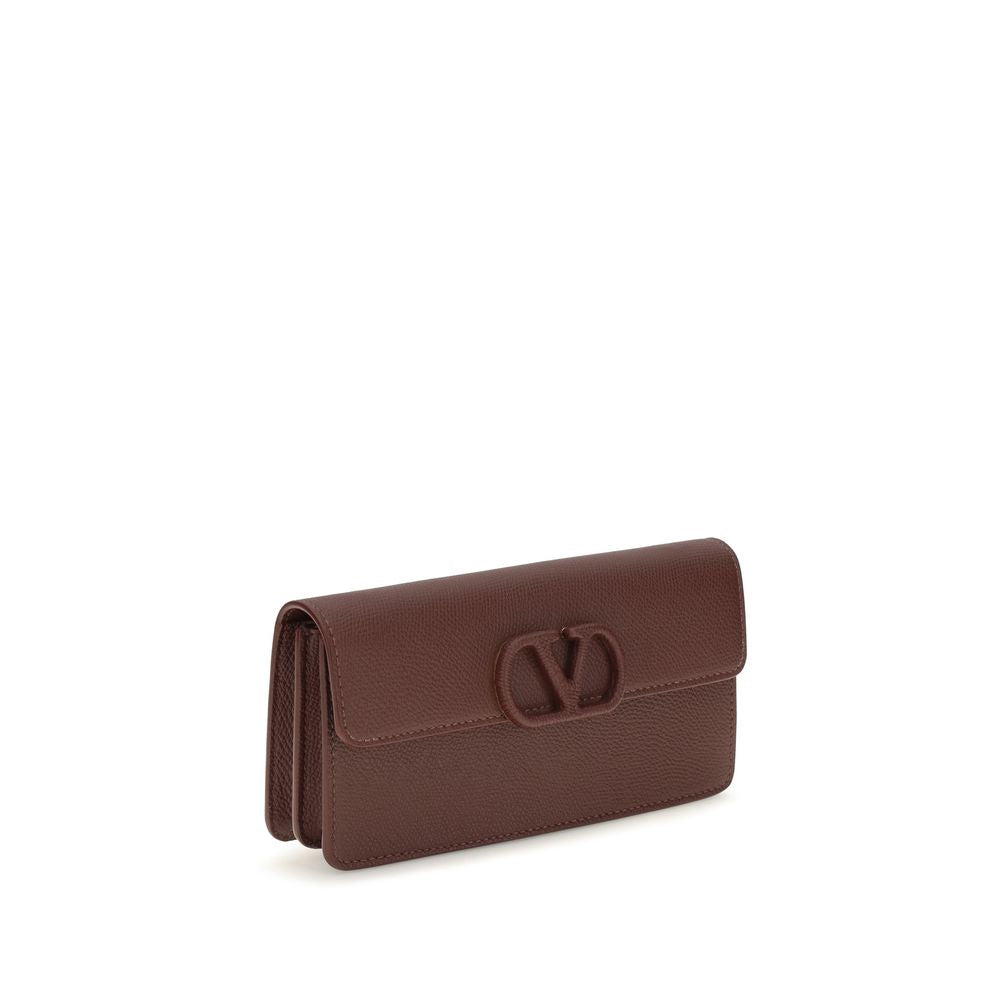 Valentino Garavani Brown Calf Leather Wallet