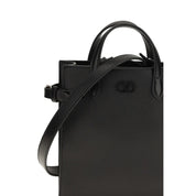 Valentino Garavani Black Calf Leather Shoulder Bag