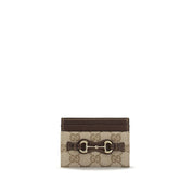 Gucci Brown Cotton Cardholder