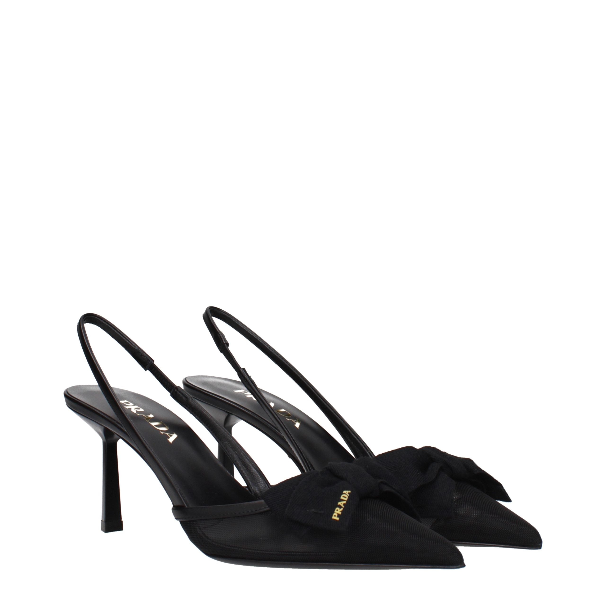 Prada Black Fibres Pumps